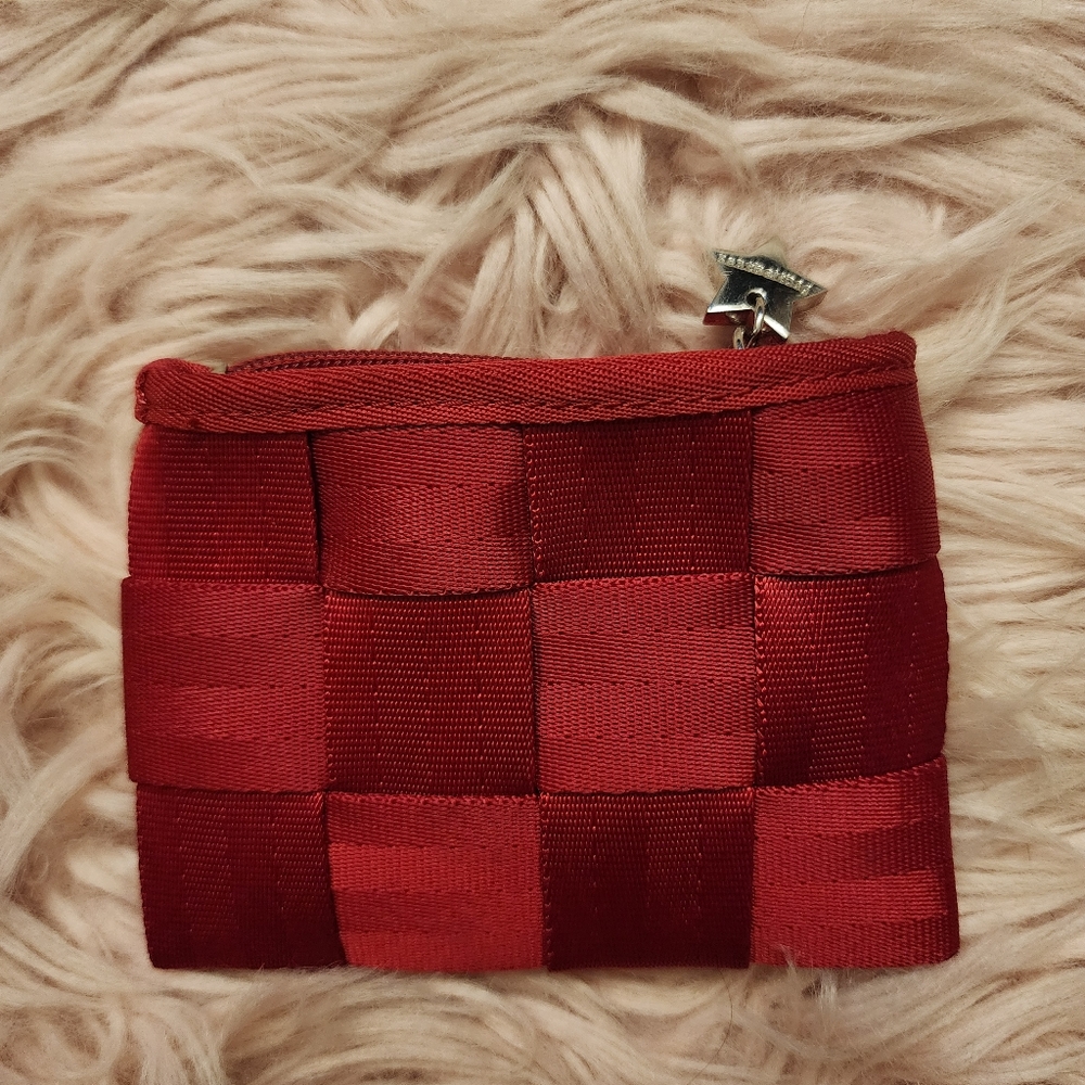 The Original Seatbelt Bag woven red coin purse mini w/ key ring